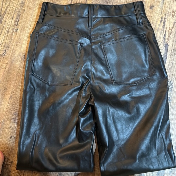 Madewell, The Perfect Vintage Straight, Vegan Leather, Black, Size 26 - Picture 2 of 6